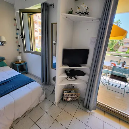 Beau T2 A Golfe-juan Vue Piscines Parc Tropical Du Golf Proches Plages